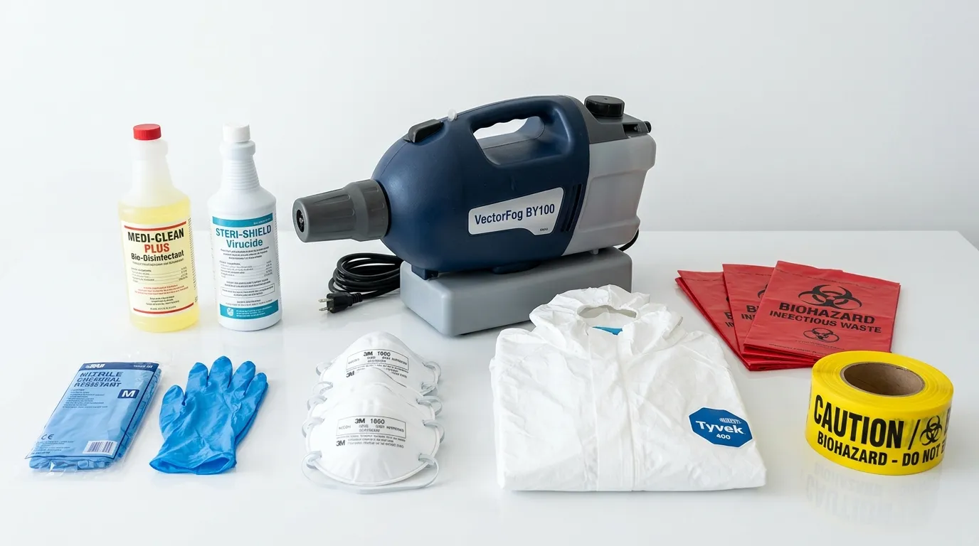 Professional biohazard remediation crew working in Gardena