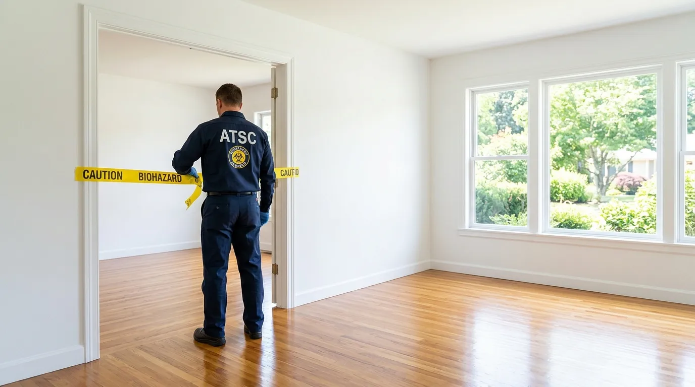 Certified biohazard cleanup crew performing Decomposition Cleanup in Gardena